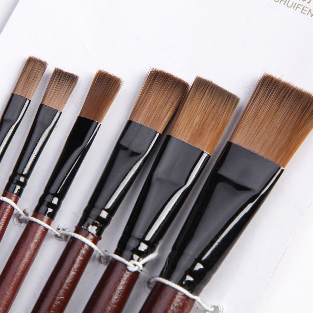 Gouache Paint Set - 6Pcs Nylon Acrylic Oil Paint Gouache