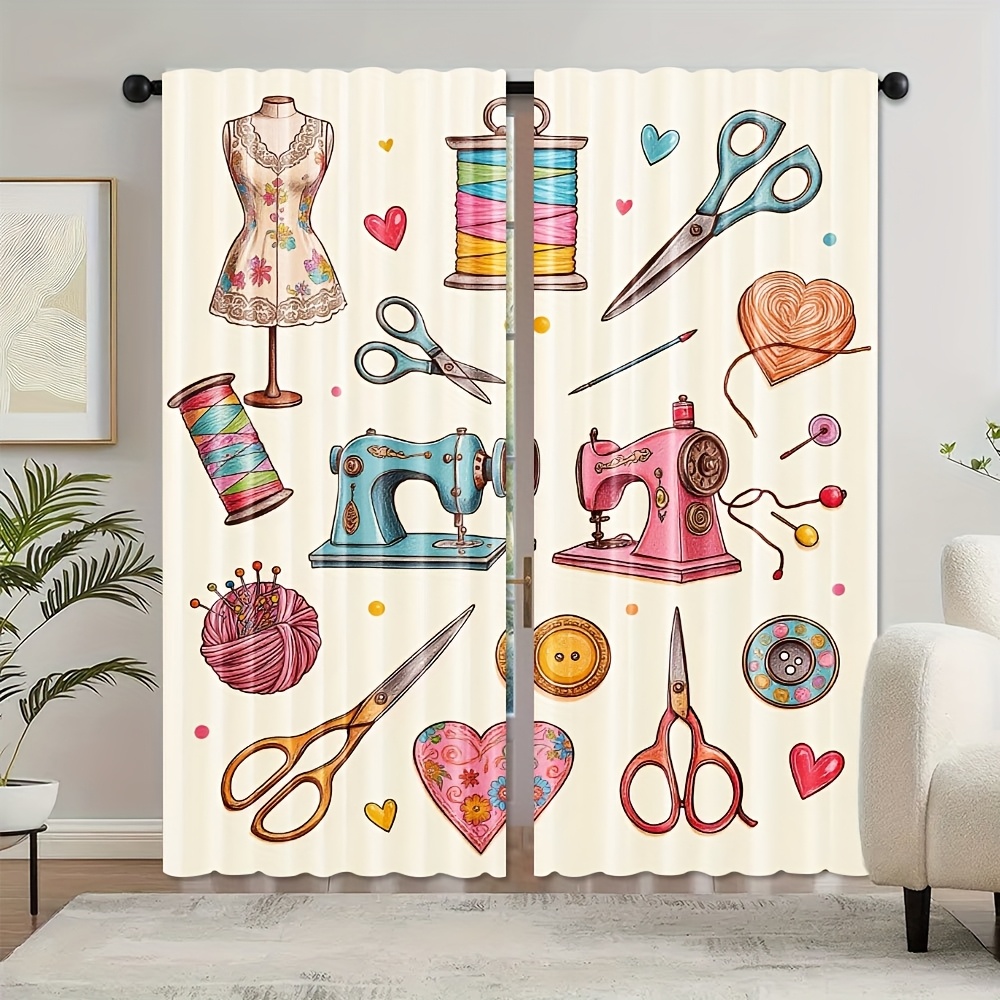 Art And Craft For Nursery - Sewing Craft Room Decor Curtain Fabric
