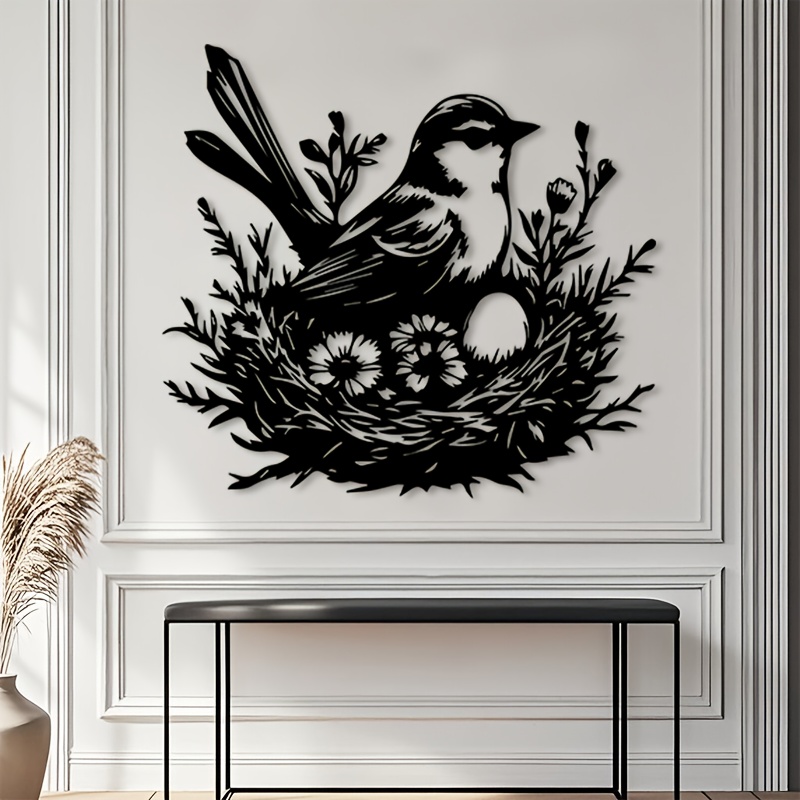 CIFBUY Metal Wall Art Bird Nes - Art And Craft For Nursery 评论和价格