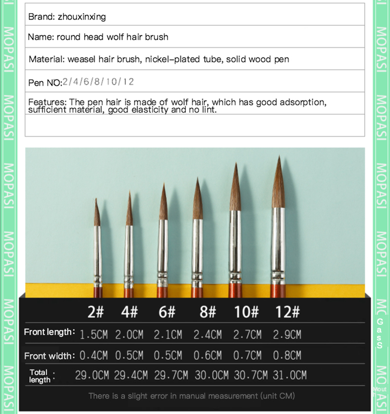 6pcs Watercolor pen set weasel - Gouache Paint Set 评论和价格