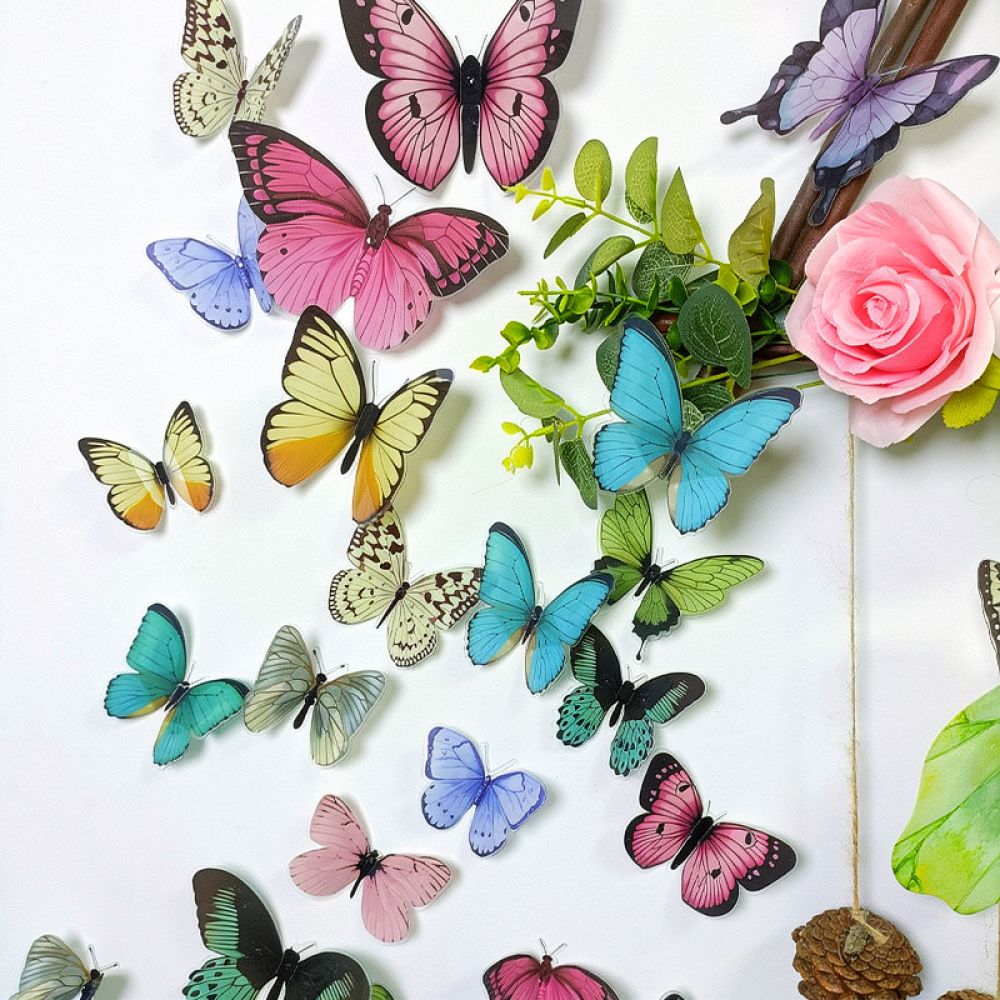 Artificial Butterfly PVC Wall  - Art And Craft For Nursery 评论和价格