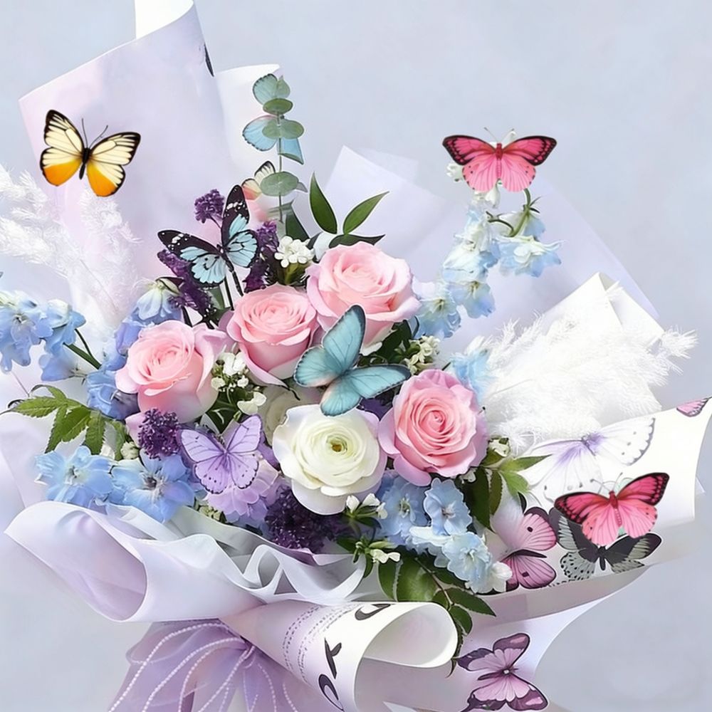 Artificial Butterfly PVC Wall  - Art And Craft For Nursery 评论和价格