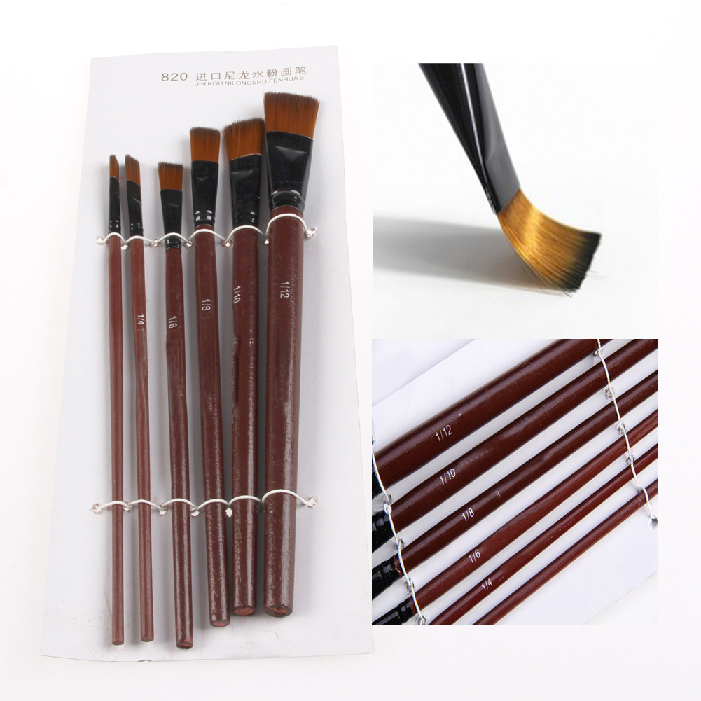 6Pcs Nylon Acrylic Oil Paint G - Gouache Paint Set 评论和价格