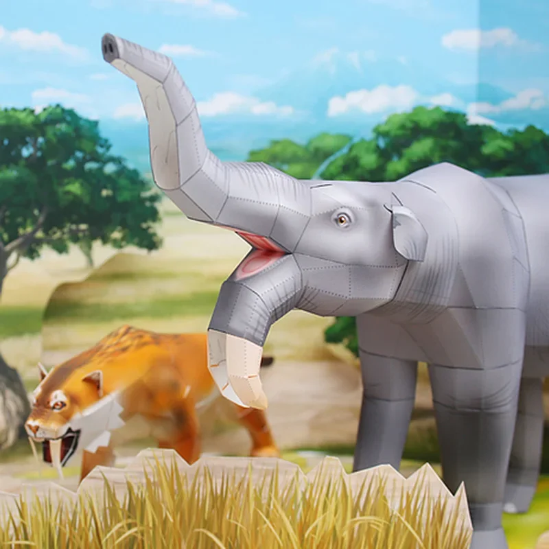Deinotherium Elephant Origami  - Art Craft Cardboard 评论和价格