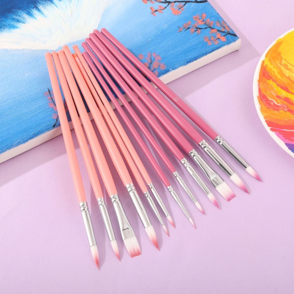 6 Pcs Set Nylon Hair Watercolo - Gouache Paint Set 评论和价格