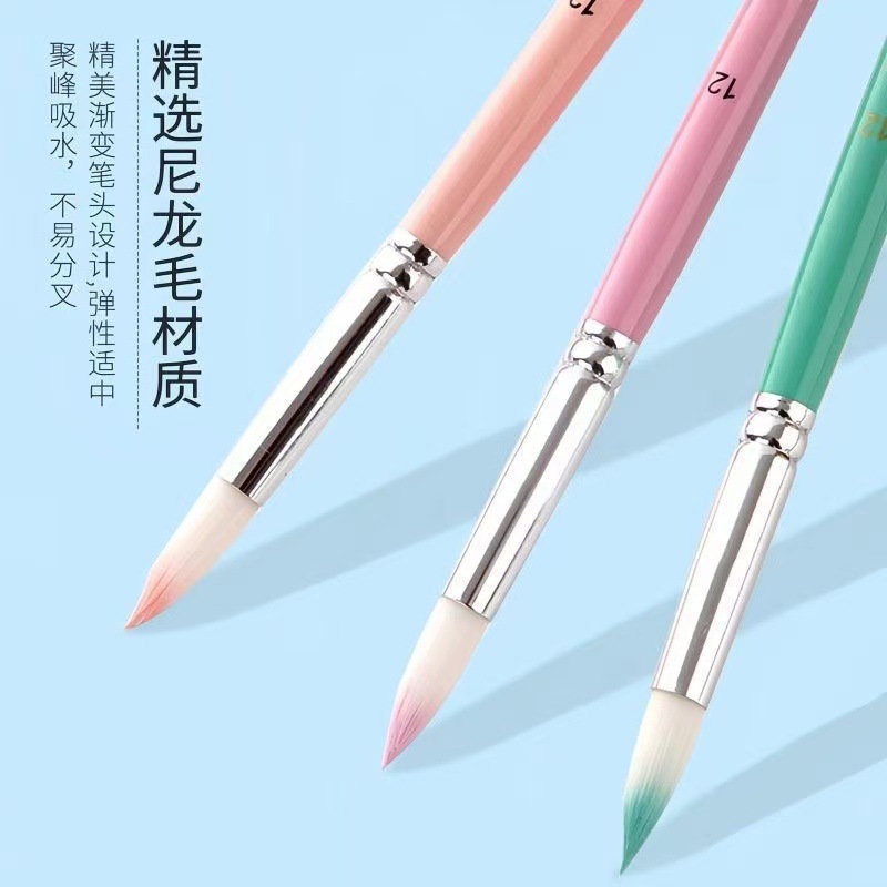 6 Pcs Set Nylon Hair Watercolo - Gouache Paint Set 评论和价格