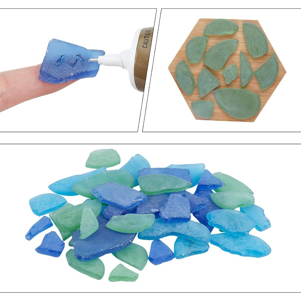 3 Colors Glass Cobalt Blue Aqu - Art Craft Kit 评论和价格
