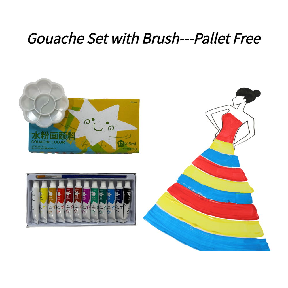 Gouache Paint Set 6ml 12 Color - Gouache Paint Set 评论和价格
