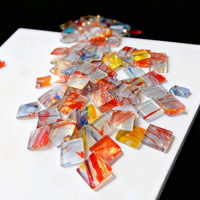 100g square mosaic hand-painte - Art Craft Bar 评论和价格