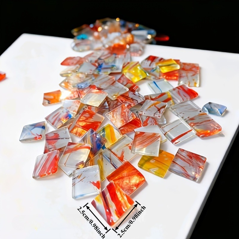 100g square mosaic hand-painte - Art Craft Bar 评论和价格
