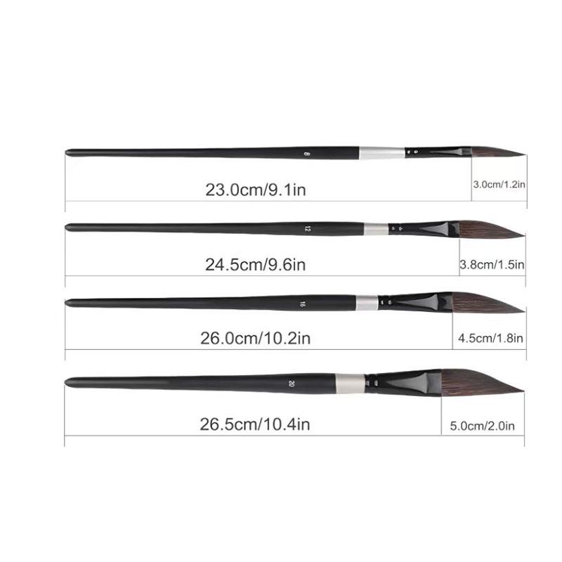 @*4pcs Pull Wire Paint Brush S - Gouache Paint Set 评论和价格