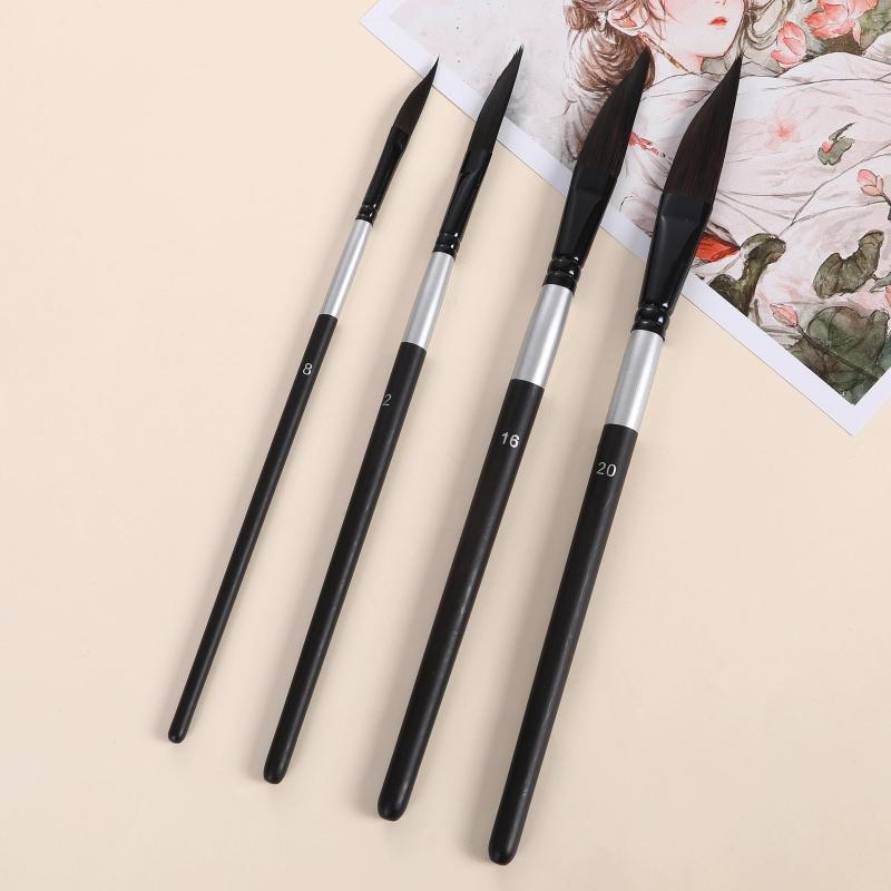 @*4pcs Pull Wire Paint Brush S - Gouache Paint Set 评论和价格