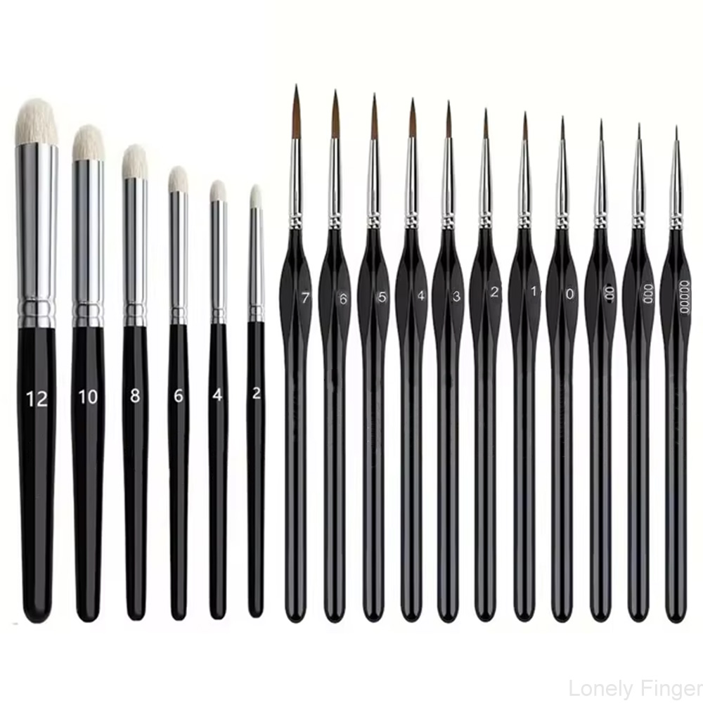 Miniature Dry Paint Brush Set, - Gouache Paint Set 评论和价格