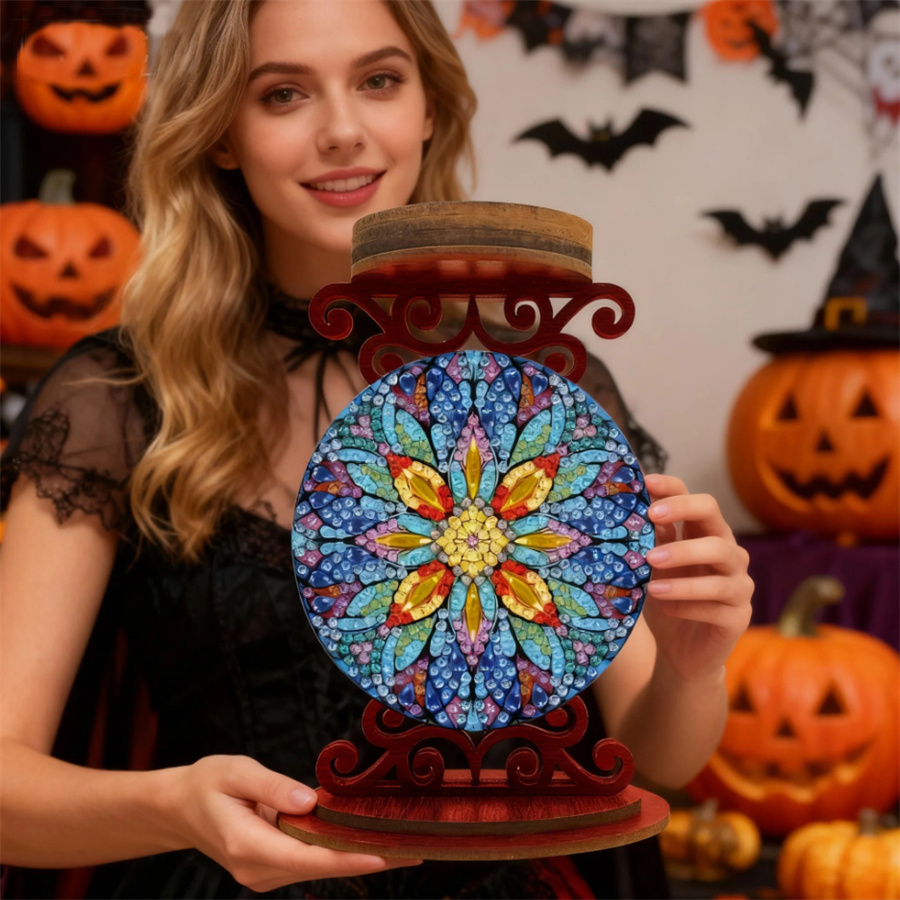 Flower candle holder Halloween - Art Craft Kit 评论和价格