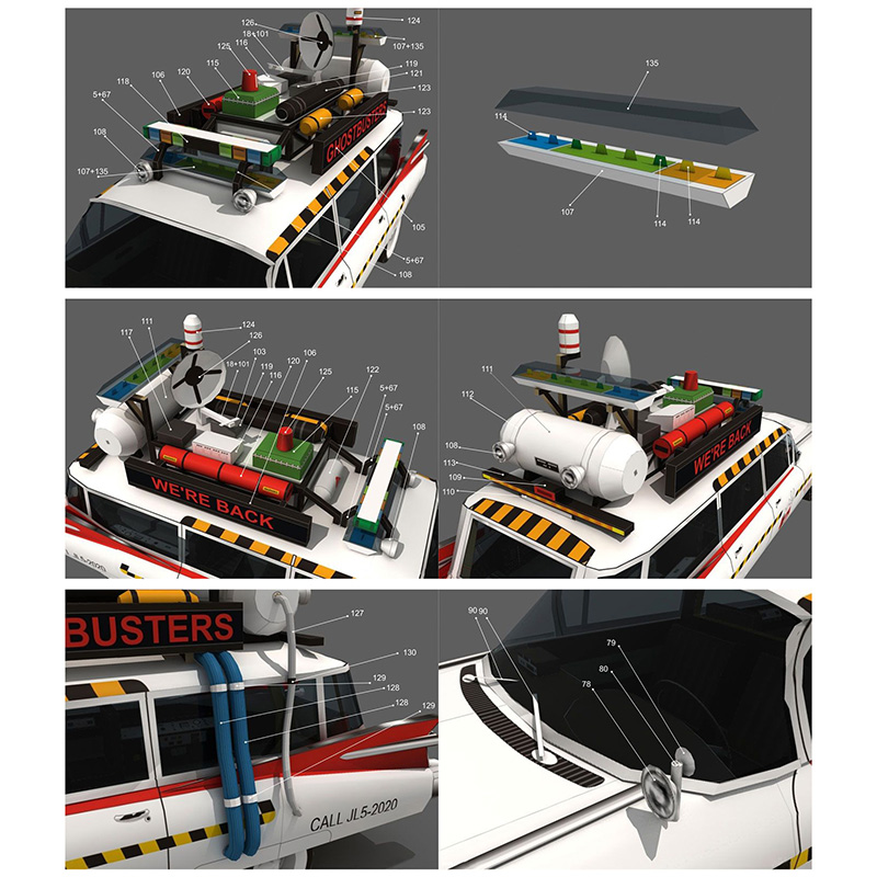 Ghostbusters Car Ecto-1A 1:20  - Art Craft Cardboard 评论和价格
