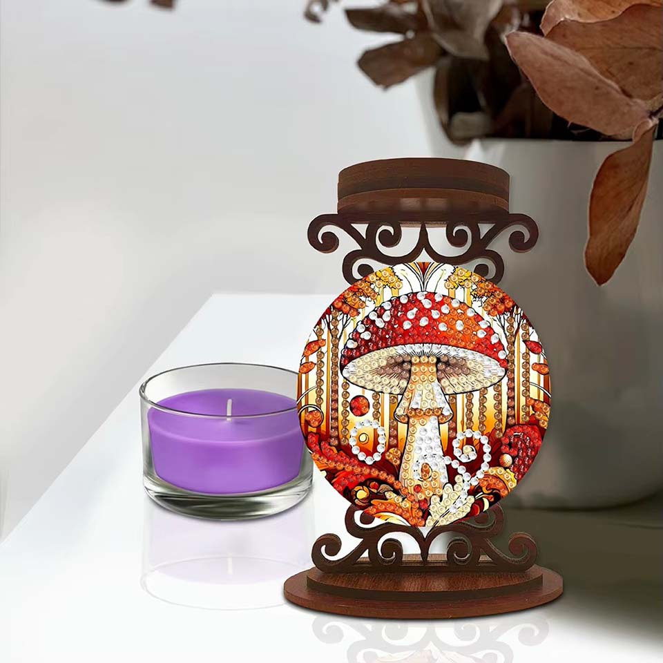mushroom candle holder Hallowe - Art Craft Kit 评论和价格