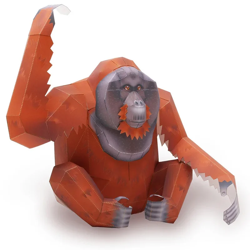 Orangutan Gorilla Origami Art  - Art Craft Cardboard 评论和价格