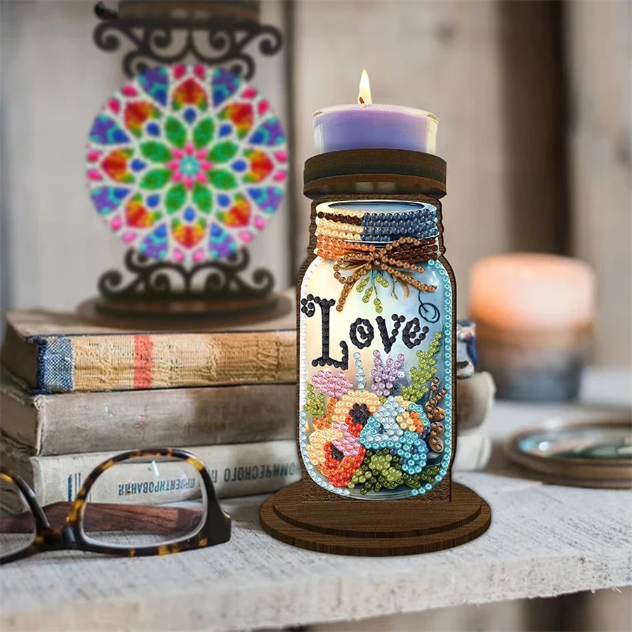Love candle holder Halloween h - Art Craft Kit 评论和价格