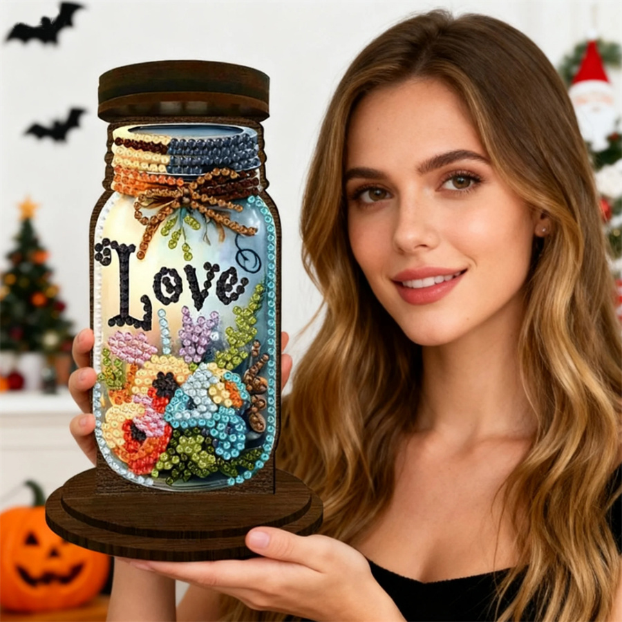 Love candle holder Halloween h - Art Craft Kit 评论和价格