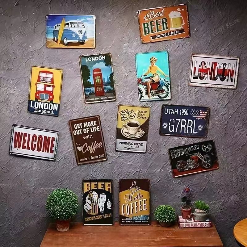 2D Metal Wall Art Sign, Modern - Art Craft Bar 评论和价格