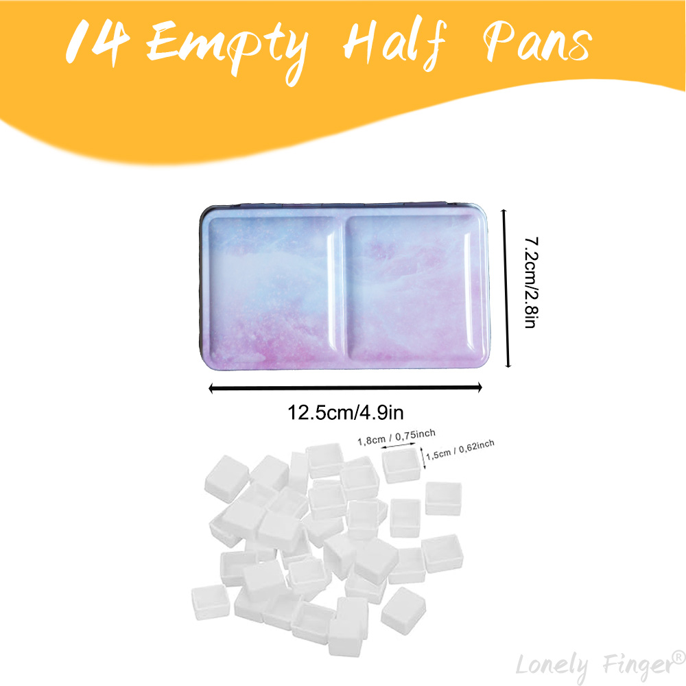 Empty Watercolor Palette Tin S - Gouache Paint Set 评论和价格