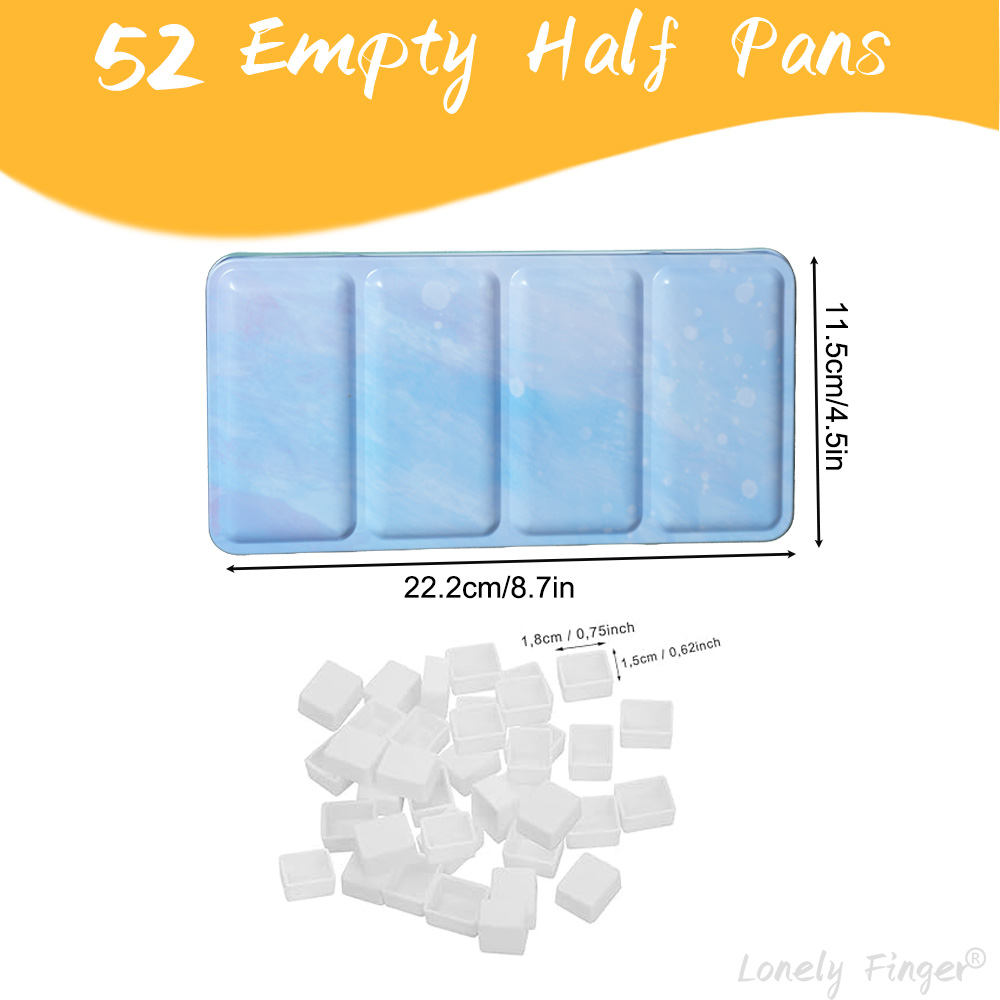 Empty Watercolor Palette Tin S - Gouache Paint Set 评论和价格
